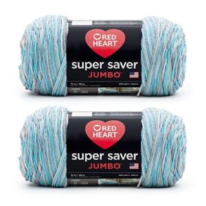 Red Heart Super Saver Jumbo Icelandic Yarn - 2 Pack of 283g/10oz - Acrylic - 4 Medium (Worsted) - 482 Yards - Knitting/Crochet