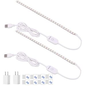 gelenz sewing machine light,30 led lighting strip kit cold white 6000k with touch dimmer and usb power,fits all sewing machines (2pack)