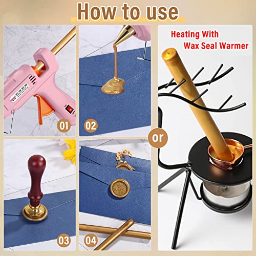 Sealing Wax Sticks, Paxcoo 20pcs Wax Seal Sticks, Glue Gun Sealing Wax Sticks for Wedding Invitations, Letter, Envelope, Cards and Crafts (Antique Gold)