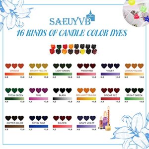 Candle Dye Set, 16 Colors Candle Wax Dye for Candle Making, Bulk Soy Wax Dyeing, DIY Candle Making Kit