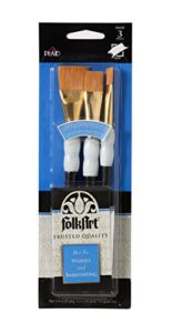 folkart soft grip wash brush set