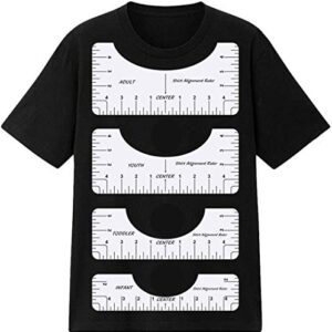 Tshirt Alignment Ruler, Tshirt Alignment Ruler Tool Set, Tshirt Craft Ruler with Guide Tool, T-Shirt Ruler Guide Tshirt Alignment Tool for Vinyl, Htv, Heat Transfer Vinyl[4 Pcs]