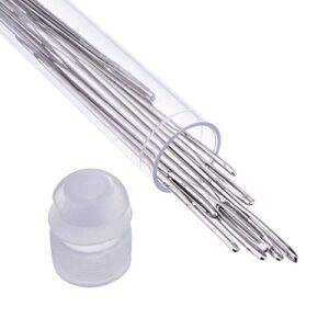 Large-Eye Stitching Needles for Leather Projects with Clear Bottle, 20 Pack