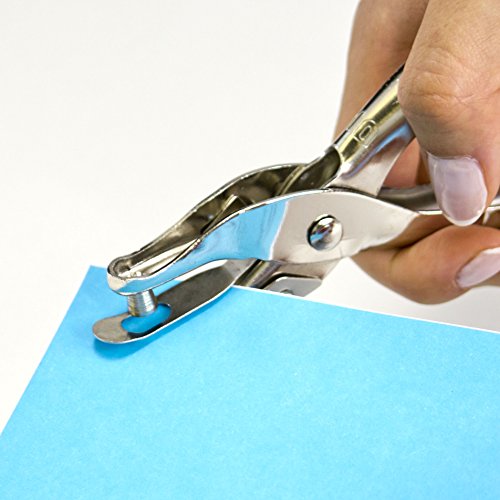 1 Hole Punch, 5 Sheet Capacity, Comes in 2 Pack, Silver (90073)