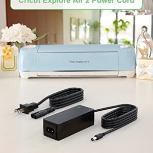 Power Cord for Cricut Explore air 2, Expression 2, Personal Expression Create, Mini, Cake, Explore, Cricut Maker Model: KSAH1800250T1M2 Cutting Charger Power Supply Cord