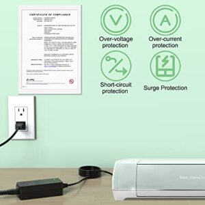 Power Cord for Cricut Explore air 2, Expression 2, Personal Expression Create, Mini, Cake, Explore, Cricut Maker Model: KSAH1800250T1M2 Cutting Charger Power Supply Cord