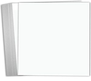 hamilco white cardstock scrapbook paper 12×12 heavy weight 100 lb cover card stock – 25 pack