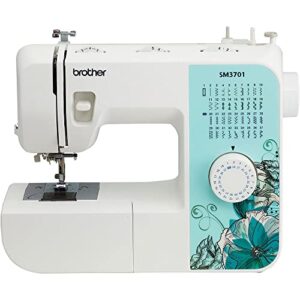 brother 37-stitch free arm sewing machine, 12″ x 5.8″ x 15.3″, white