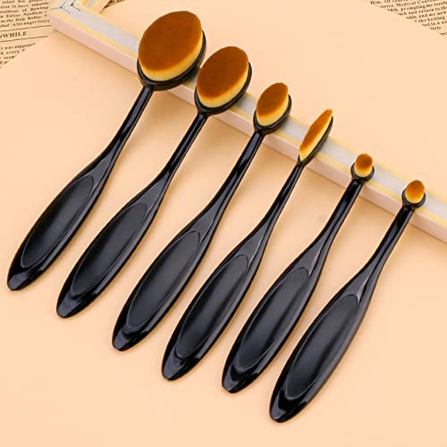 UNIMEIX 6 Pack Blending Brushes for Card Making Crafting Ink Blender Brushes Set Tool Crafter Paper Background Brush for Makeup or Drawing (Brown)