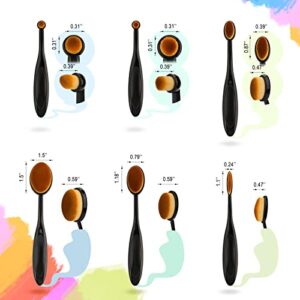 UNIMEIX 6 Pack Blending Brushes for Card Making Crafting Ink Blender Brushes Set Tool Crafter Paper Background Brush for Makeup or Drawing (Brown)