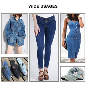 15 Sets Replacement Jeans Buttons, 17mm No-Sew Nailess Removable Metal Jeans Button Replacement Repair Combo Thread Rivets and Screwdrivers