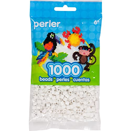 Perler Beads Fuse Beads for Crafts, 1000pcs, White