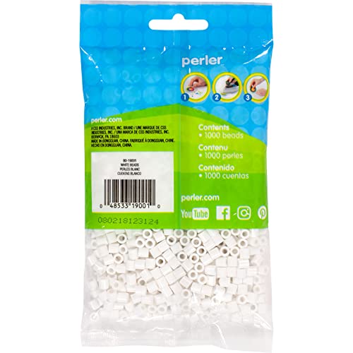 Perler Beads Fuse Beads for Crafts, 1000pcs, White