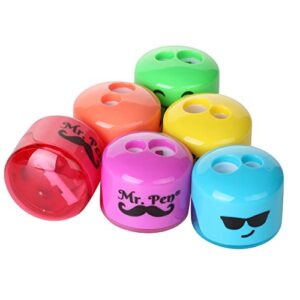 Mr. Pen- Pencil Sharpener, Smiley Sharpener 6 Pack, Pencil Sharpener Kids, Pencil Sharpener for Colored Pencils, Sharpener, Pencil Sharpeners, Pencil Sharpener Manual, Colored Pencil Sharpener