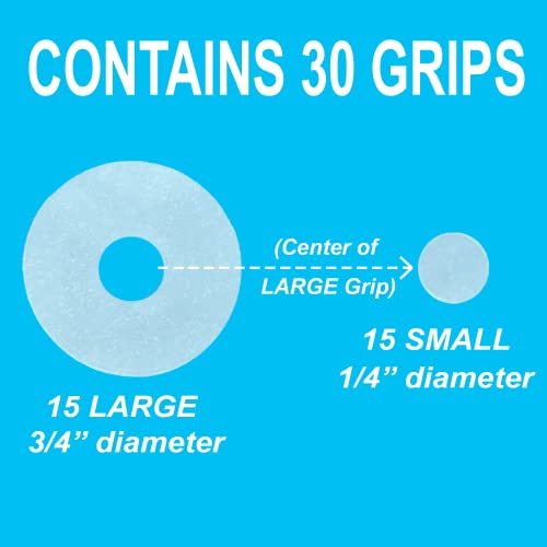 Sure Grips by Ultima – Non-Slip Ruler Grip Rings with 3M Adhesive Backing – Designed for Quilting & Patchworking – Works on Any Ruler – 30 Rings, 15 Large & 15 Small