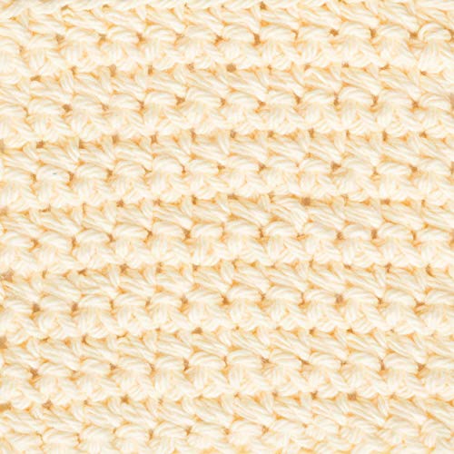 Bernat Handicrafter Cotton Solids Yarn, 1.75 oz, Gauge 4 Medium, 100% Cotton, Pale Yellow