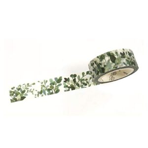 wrapables® flowers and greens washi masking tape, 15mm x 7m dark eucalyptus