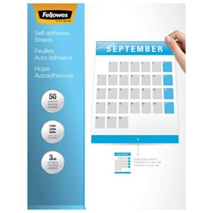 Fellowes Laminating Sheets Self Adhesive 9x12 3 Mil Gloss 50 Pack (5221502)