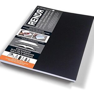 Crescent Creative Products RENDR Lay-Flat Soft Cover Sketchbook, 8.5 11-Inch