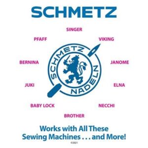 20 Schmetz Universal Sewing Machine Needles - Assorted Sizes - 2 Cards