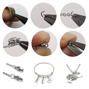 300pcs Mix 8mm 9mm 10mm Stainless Steel Thick Strong Rings Jump Rings Connector Rings for Jewelry Making Necklaces Bracelet Earrings Keychain DIY Craft (M536)