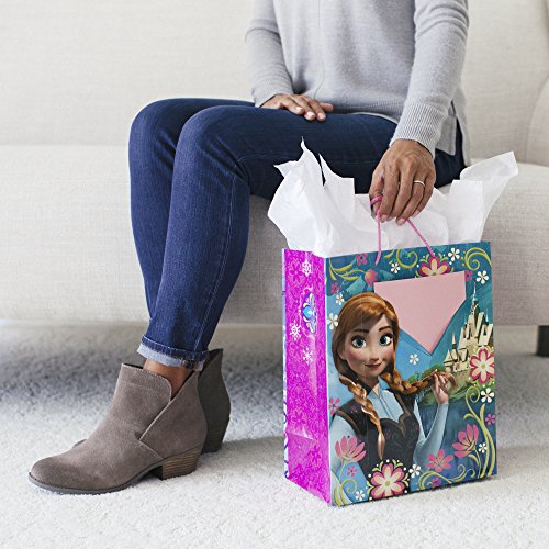 Hallmark 13" Large Frozen Gift Bag with Birthday Card and Tissue Paper (Anna and Elsa)