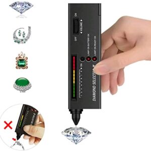 Diamond Tester Pen, High Accuracy Jewelry Diamond Tester＋200g/0.01g Mini Jewelry Scale＋60X Mini LED Magnifying, Professional Diamond Selector for Novice and Expert, Thermal Conductivity Meter