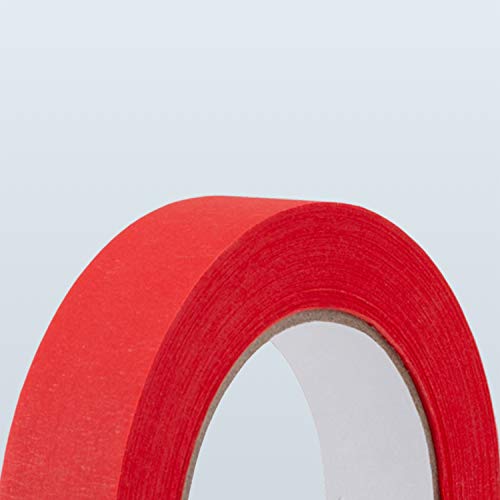 Lichamp 2 Pack Red Painters Tape 1 inch, Red Masking Tape 1 inch x 55 Yards x 2 Rolls (110 Total Yards)