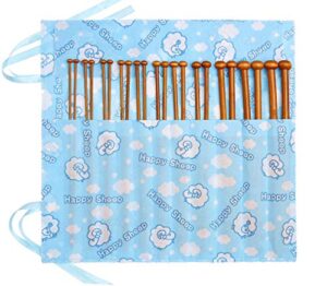fairycece bamboo knitting needles set knitting needle case kits for beginners wooden wood