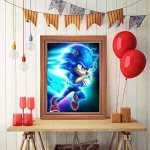 arcvoso 5D Diamond Painting Kits for Adults - Diamond Art Kits for Adults Kids Beginner,DIY Sonic Diamond Painting Full Drill Round Rhinestone for Home Wall Decor 11.8X15.7inch