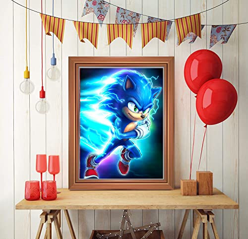 arcvoso 5D Diamond Painting Kits for Adults - Diamond Art Kits for Adults Kids Beginner,DIY Sonic Diamond Painting Full Drill Round Rhinestone for Home Wall Decor 11.8X15.7inch