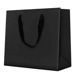 axe sickle kraft bags 10.7″x 8.3″x 3.2″ paper bags with handle retail wrap bags bulk for merchandise boutique retail bags, party gift bags &takeout bags, black 20 pcs