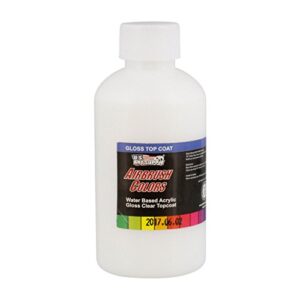 us art supply clear gloss topcoat acrylic airbrush paint, 8 oz. also excellent as a gloss pouring medium blender
