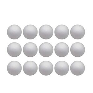 crafjie craft foam balls 3 inches in diameter 15-pack, smooth polystyrenets foam ball, for decoration household school projects diy arts and craft, white