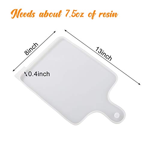 LET'S RESIN Silicone Resin Tray Molds, Epoxy Resin Molds for Rectangle Cutting Board, Large Silicone Molds for Resin Serving Tray, Resin Casting, Resin Art…