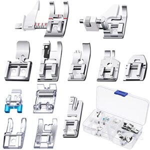 12 pieces sewing machine presser foot set sewing machine spare parts accessories multifunctional sewing foot presser for most sewing machines
