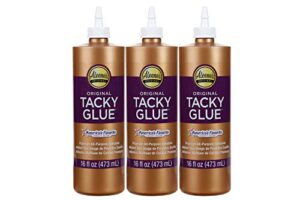 aleene’s original tacky glue, 16 fl oz – 3 pack, multi, 48