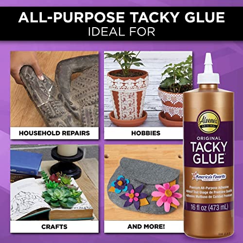 Aleene's Original Tacky Glue, 16 fl oz - 3 Pack, Multi, 48