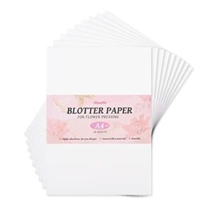 aboofx 20 sheets blotting paper for flower press, large a4 highly absorbent and reusable blotter paper for flower press herbarium paper craft 8.26 x 11.8 inch blotter paper sheets
