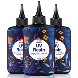 uv resin 300g – upgraded uv resin kit, hard type crystal clear ultraviolet curing uv epoxy resin for craft jewelry making