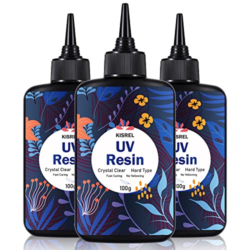 UV Resin 300g - Upgraded UV Resin Kit, Hard Type Crystal Clear Ultraviolet Curing UV Epoxy Resin for Craft Jewelry Making