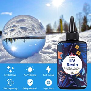 UV Resin 300g - Upgraded UV Resin Kit, Hard Type Crystal Clear Ultraviolet Curing UV Epoxy Resin for Craft Jewelry Making