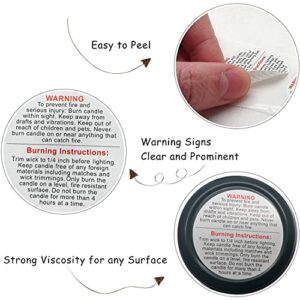 1500 Pcs Candle Warning Labels,1.5inch Candle Jar Container Stickers, Candle Safety Stickers for Candle Making DIY Candle Jars