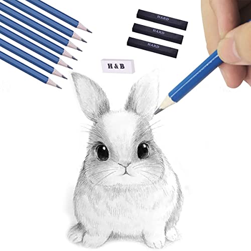 H & B Drawing Pencils Set, 33 Pieces Sketch Pencils & Drawing Kit, Complete Artist Kit Includes Sketch Pad, Graphite Pencils, Charcoal Sticks and Eraser, Art Supplies for Artists Beginner Adults Teens