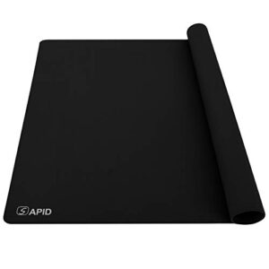 sapid extra large silicone sheet for crafts , thick silicone jewelry casting mats, nonstick nonslip silicon mat for epoxy resin, art painting, heat- resistance counter mat (20″×27.9″, black)
