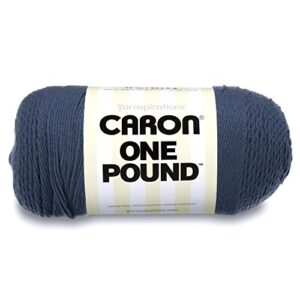 caron one pound solids yarn, 16oz, gauge 4 medium, 100% acrylic – cape cod blue- for crochet, knitting & crafting ( 1 piece )