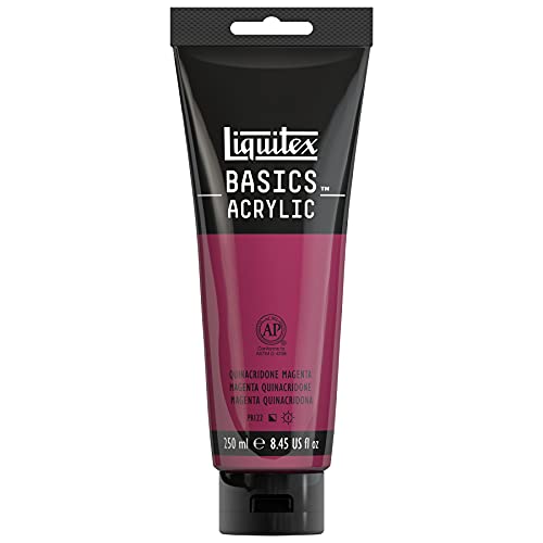 Liquitex BASICS Acrylic Paint, 250ml (8.5-oz) Tube, Quinacridone Magenta