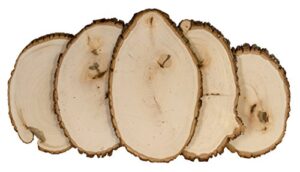 walnut hollow medium basswood rustic round wood slices with live edge bark, bulk value pack, 12-pack