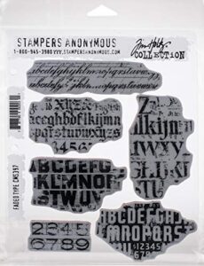 tim holtz – stampers anon cling rbbr stamp set faded type