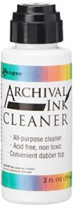 ranger archival ink cleaner, 3.6 x 3.6 x 10 cm, transparent